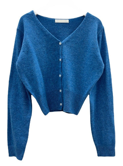 羊毛短款開衫 F4 