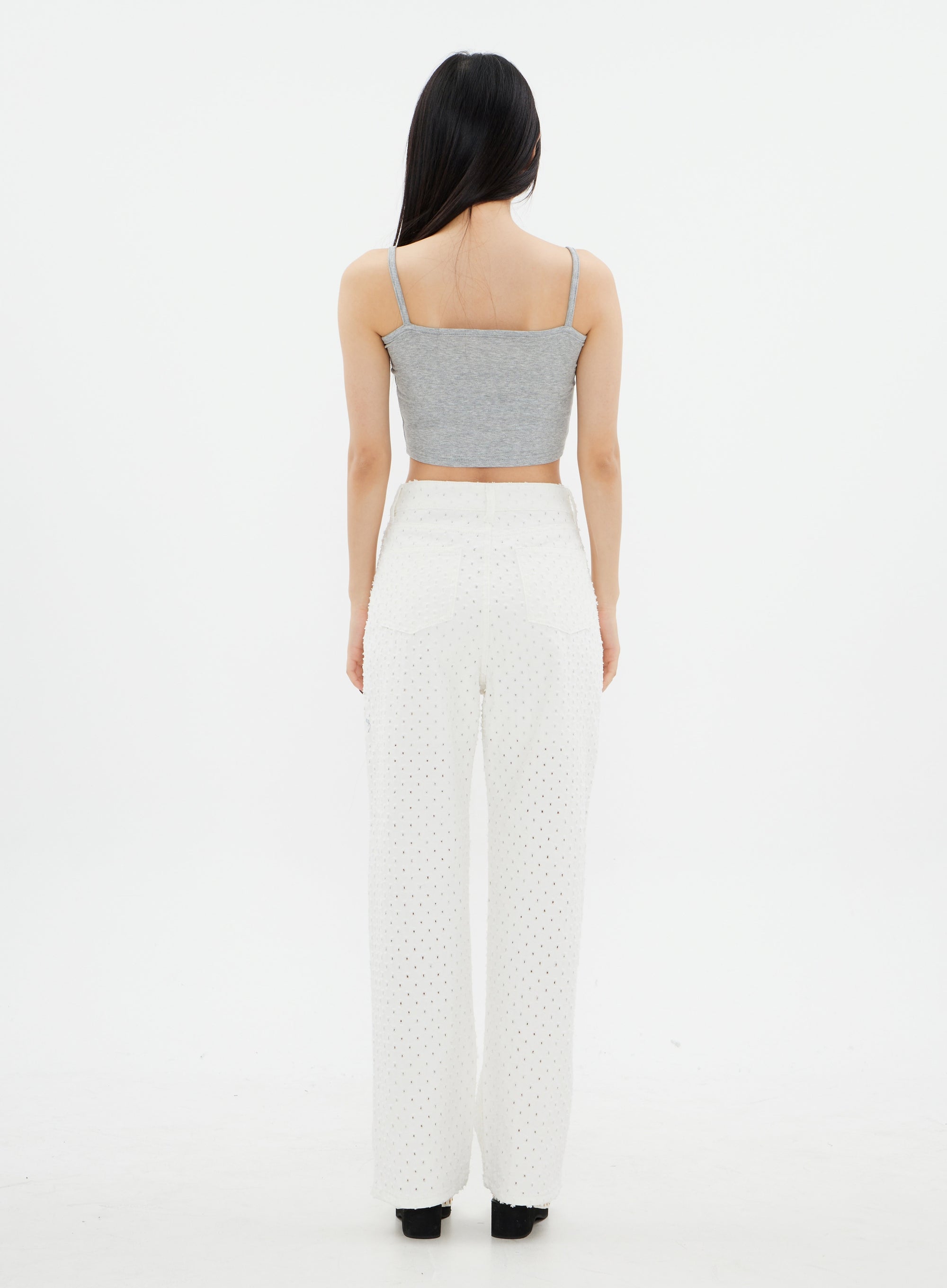 Lewkin Basic White Pants K2302