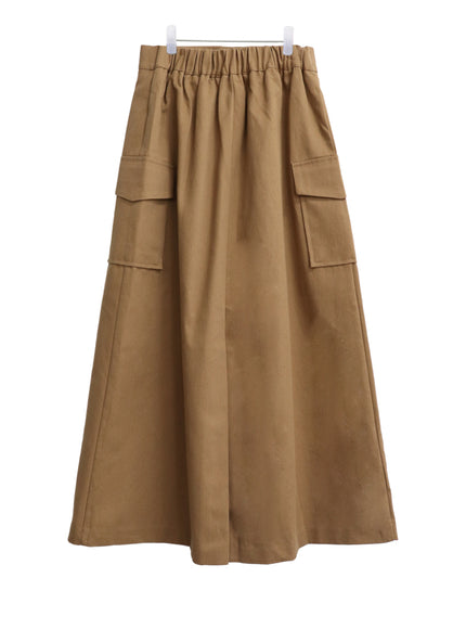 簡約高腰鈕扣工裝長裙CO05