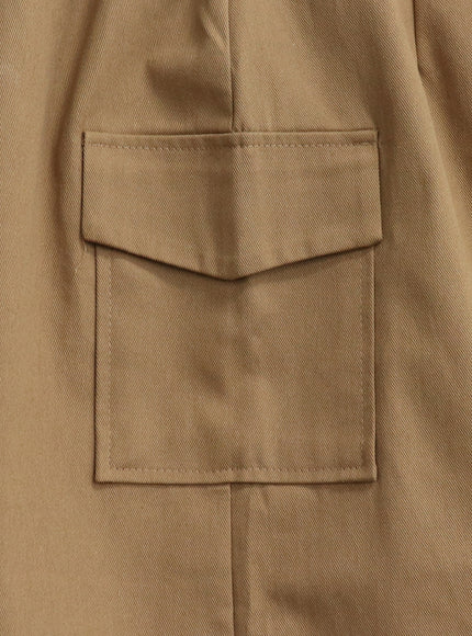 簡約高腰鈕扣工裝長裙CO05