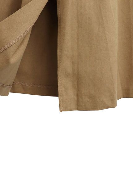 簡約高腰鈕扣工裝長裙CO05