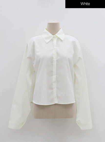 Cotton Cropped Long Sleeve T-Shirt IS15
