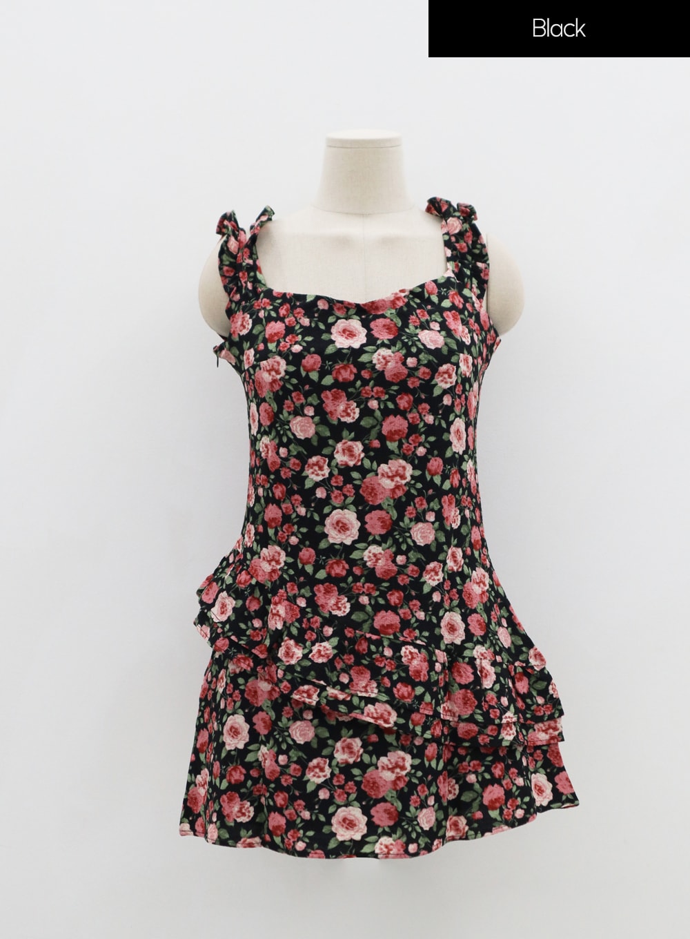 Flower Strap Mini Dress IS06