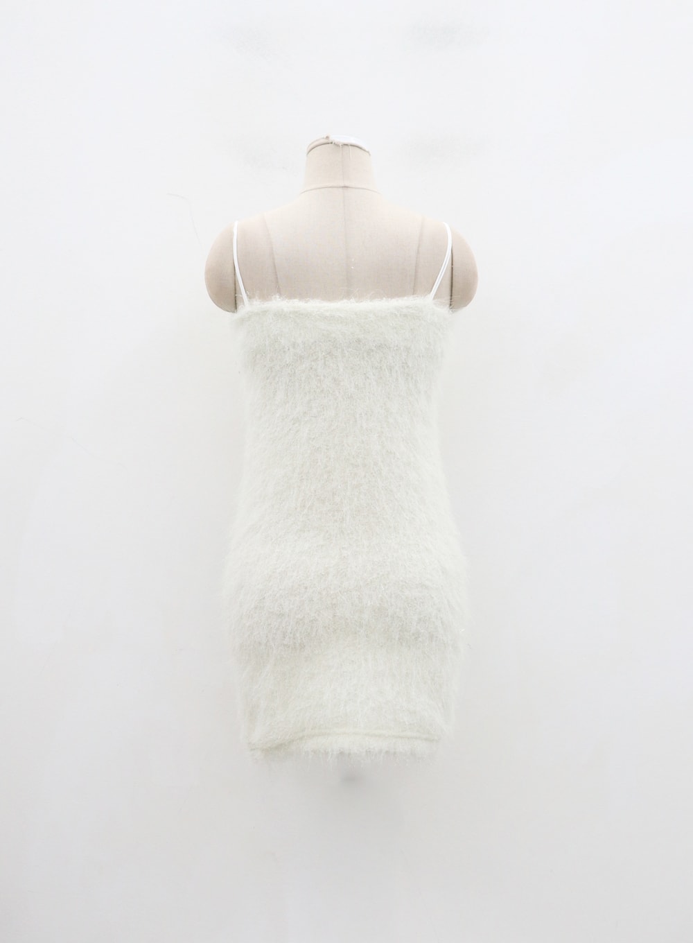 人造毛皮無袖迷你連衣裙 ID30