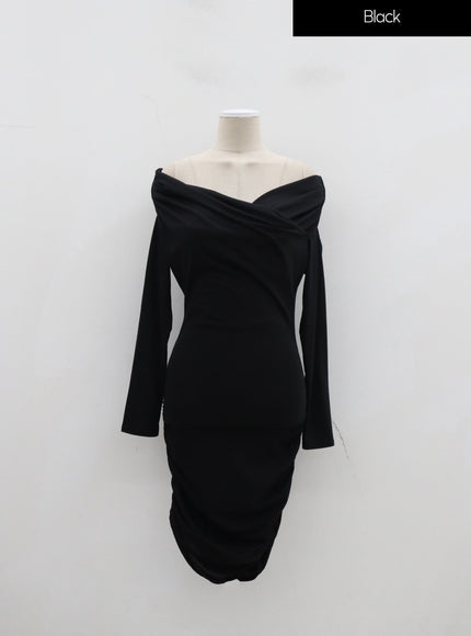 露肩迷你連衣裙 IJ331