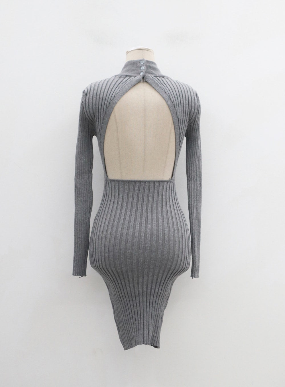 Cut Out Back Turtleneck Mini Dress ID23