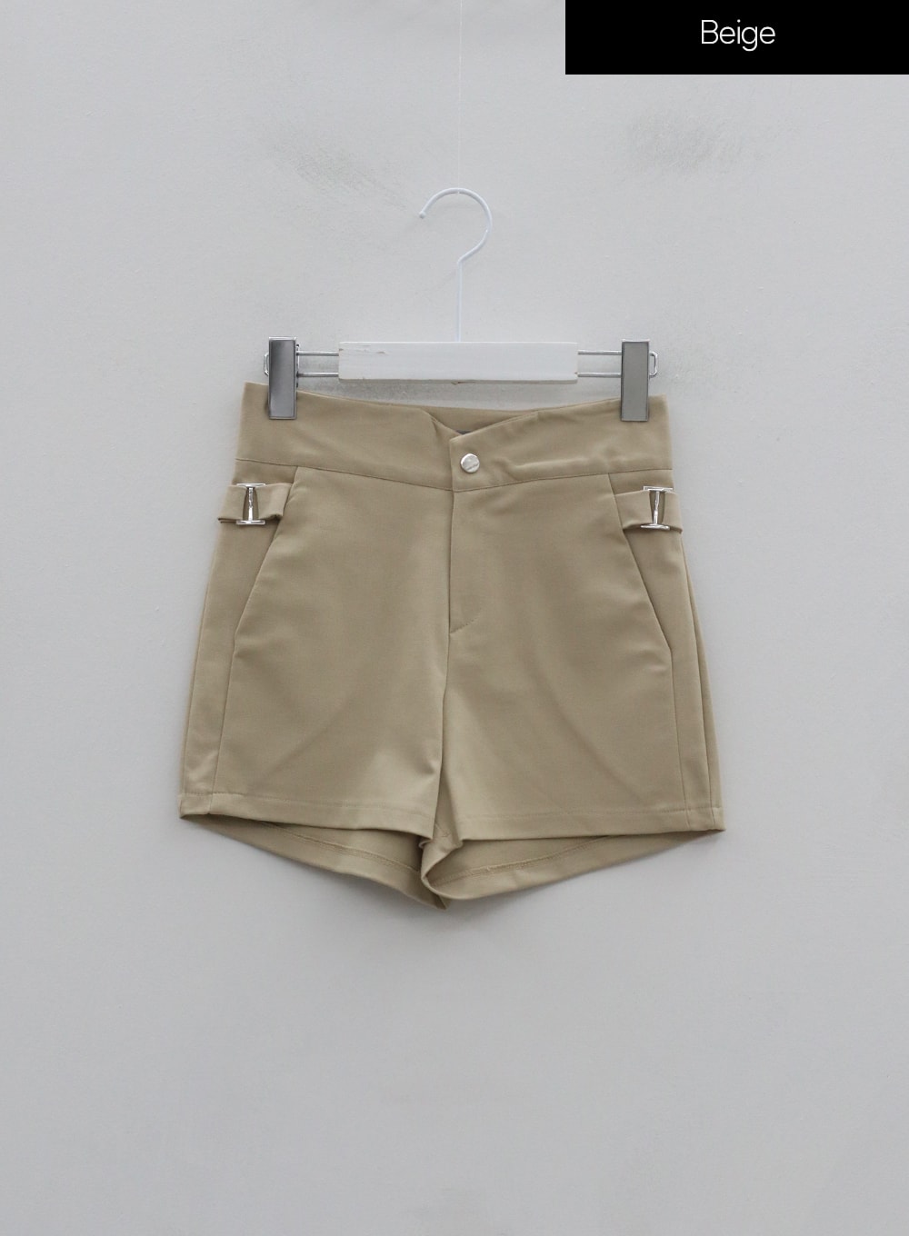 Side Belt Slit High Waist Short Pants IG18 - Lewkin