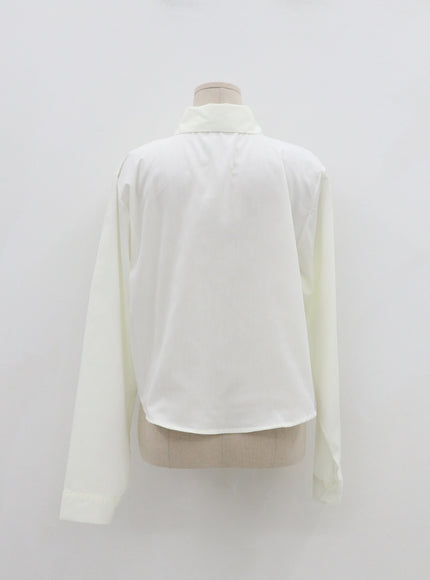 Cotton Cropped Long Sleeve T-Shirt IS15