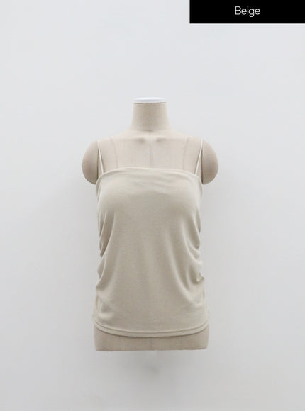 加側抽褶無袖上衣 IF317