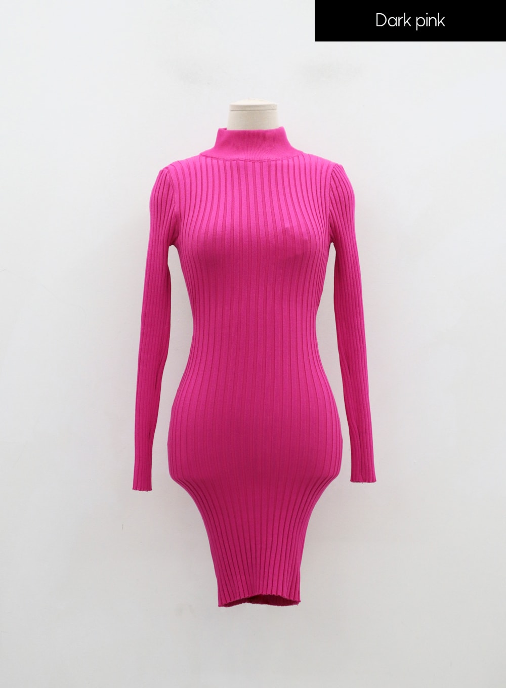 Cut Out Back Turtleneck Mini Dress ID23