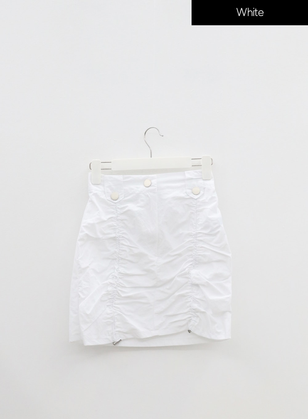 Drawstring Nylon Mini Skirt IM309