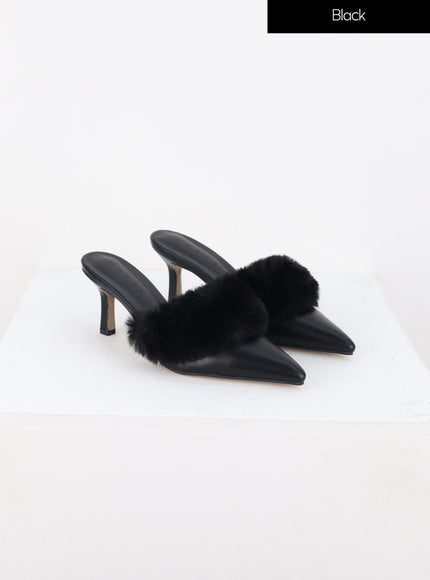 faux-leather-stiletto-pumps-is321 / Black