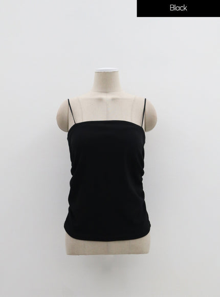 加側抽褶無袖上衣 IF317