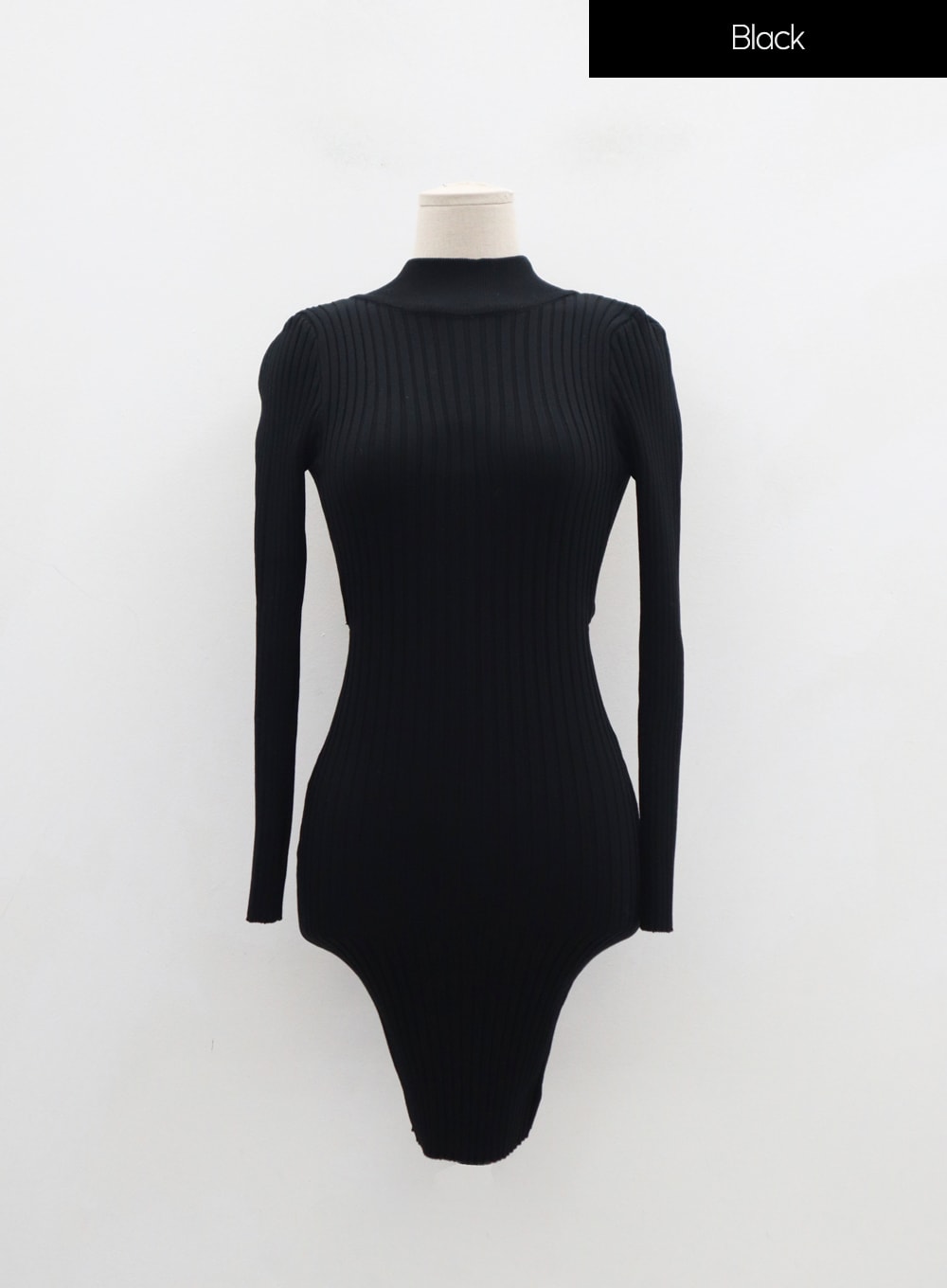 Cut Out Back Turtleneck Mini Dress ID23