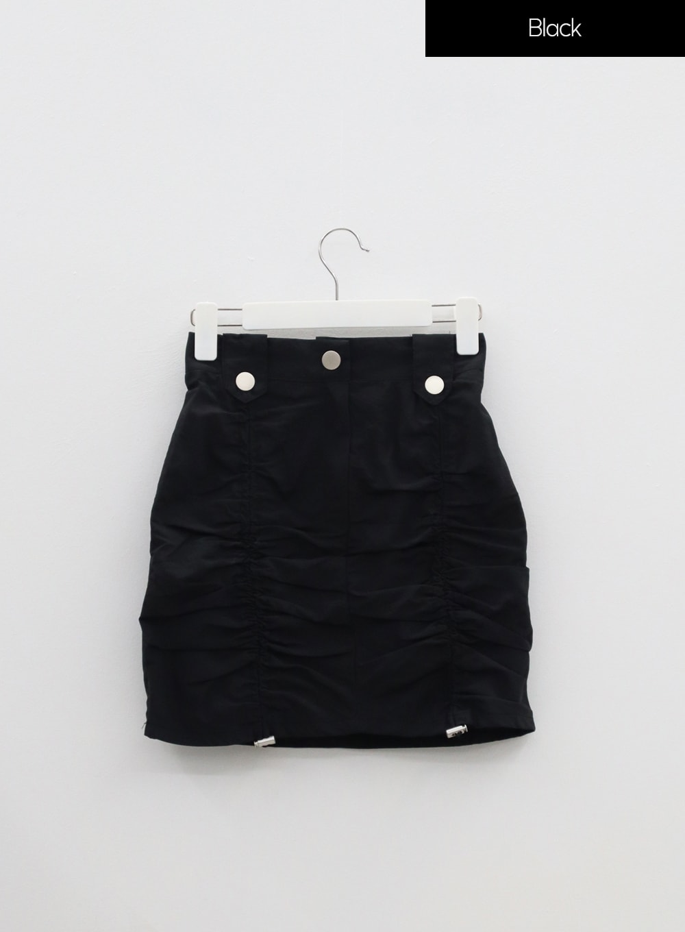 Drawstring Nylon Mini Skirt IM309