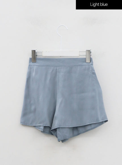 高腰絲帶襯衫褲套裝 IN08