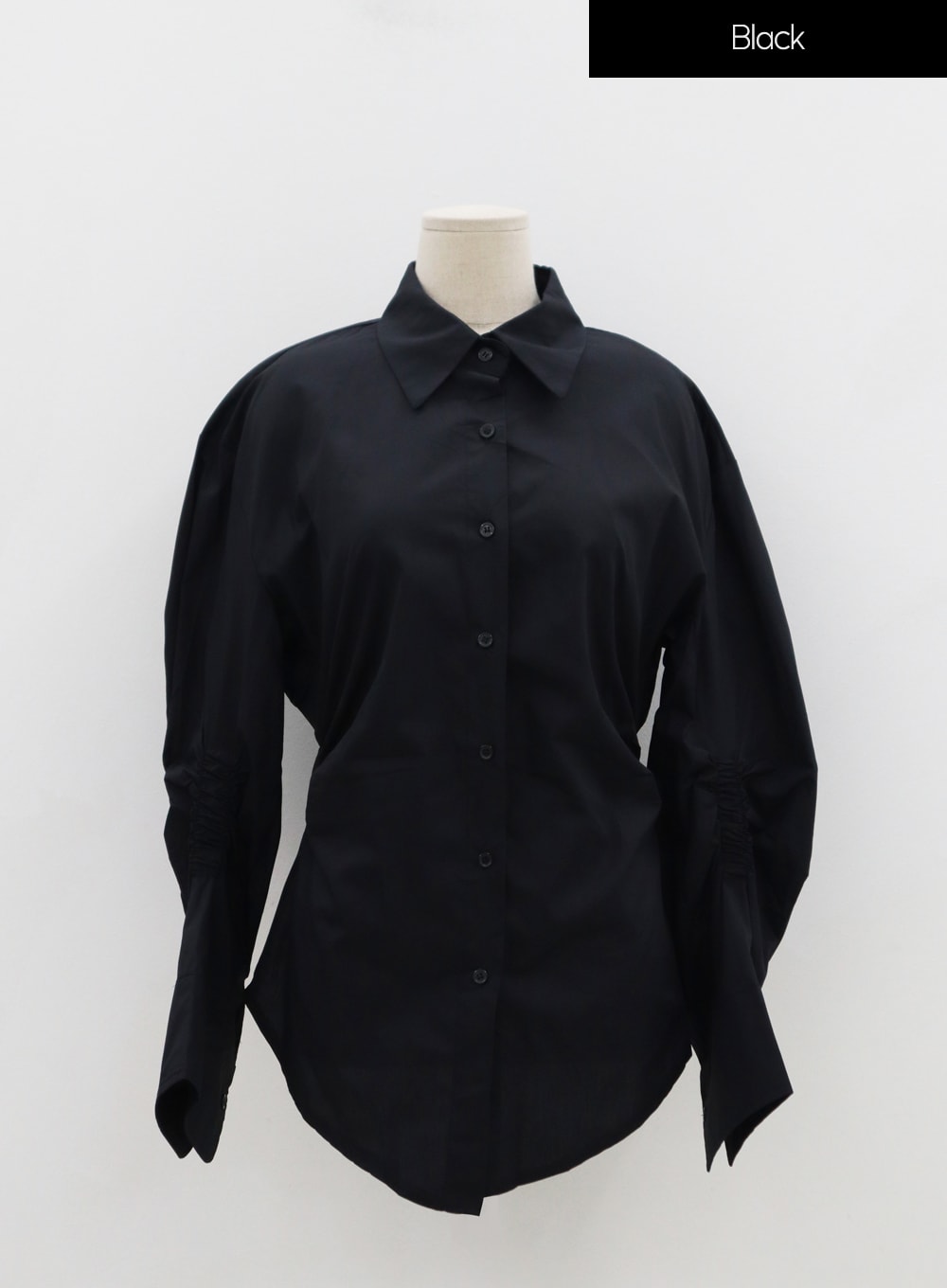 Strap Detailed Long Sleeve Shirt IS07