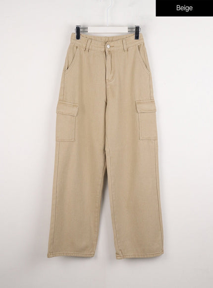 cargo-straight-leg-pants-id306 / Beige