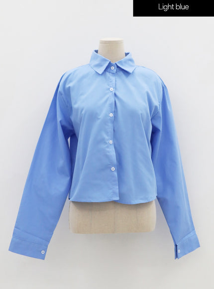 Cotton Cropped Long Sleeve T-Shirt IS15