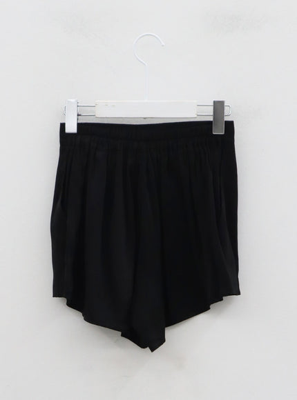 高腰絲帶襯衫褲套裝 IN08