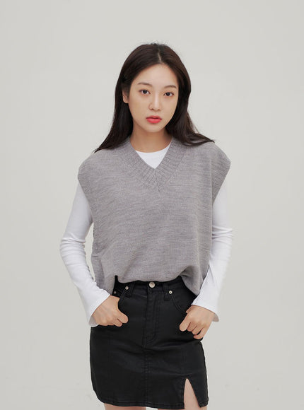 V領針織背心 Ff13 