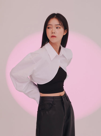 Cropped Shirt Shrug J24