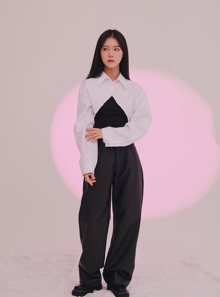 Cropped Shirt Shrug J24