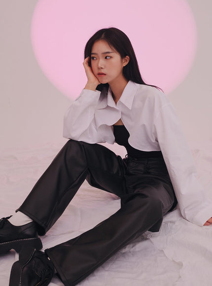 Cropped Shirt Shrug J24