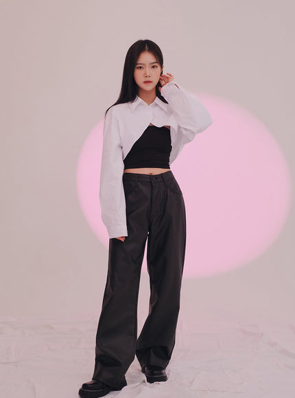 Cropped Shirt Shrug J24