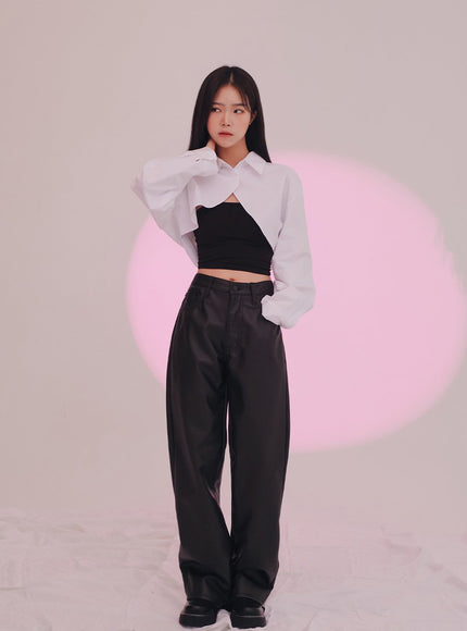 Cropped Shirt Shrug J24