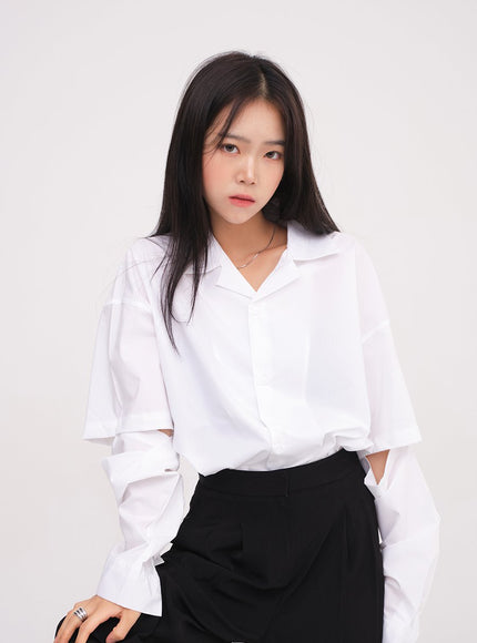 Elbow Cut Out Shirt J23