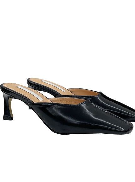 縫線細節高跟穆勒鞋 OY23