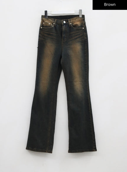 Vintage Washing Bootcut Jeans CD02