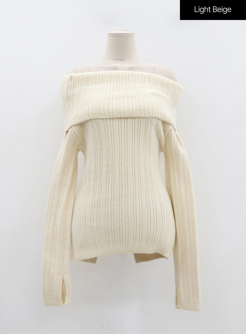 Off-Shoulder Stripe Knit Top OD22