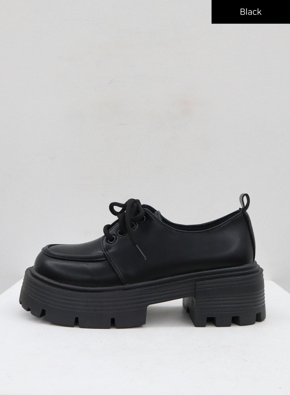 Thick Platform Lace-Up Loafer Shoes CN17