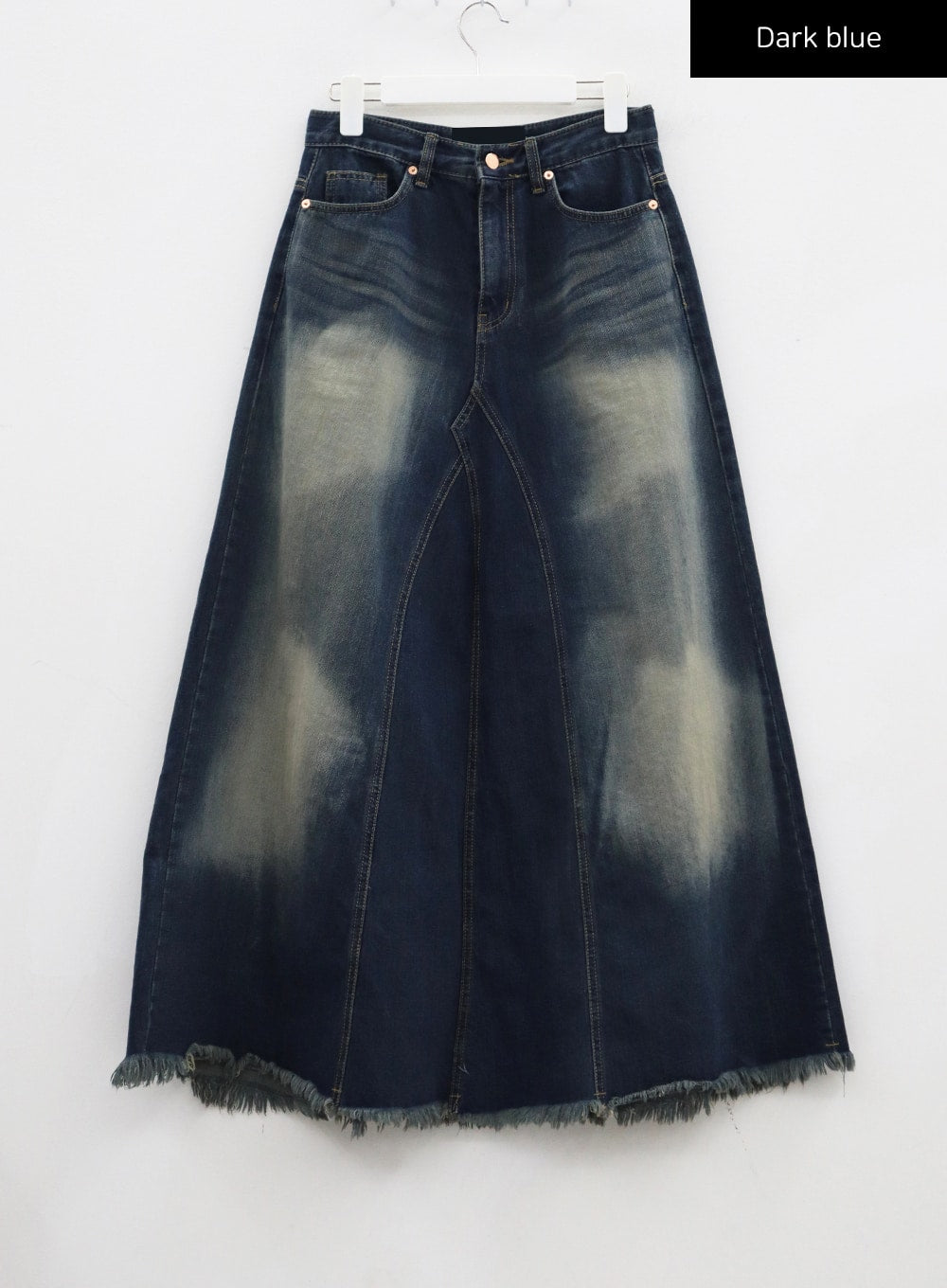 Dark Wash Maxi Denim Skirt CJ317