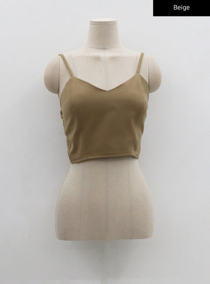 Back Zipper Crop Tank Top CO12