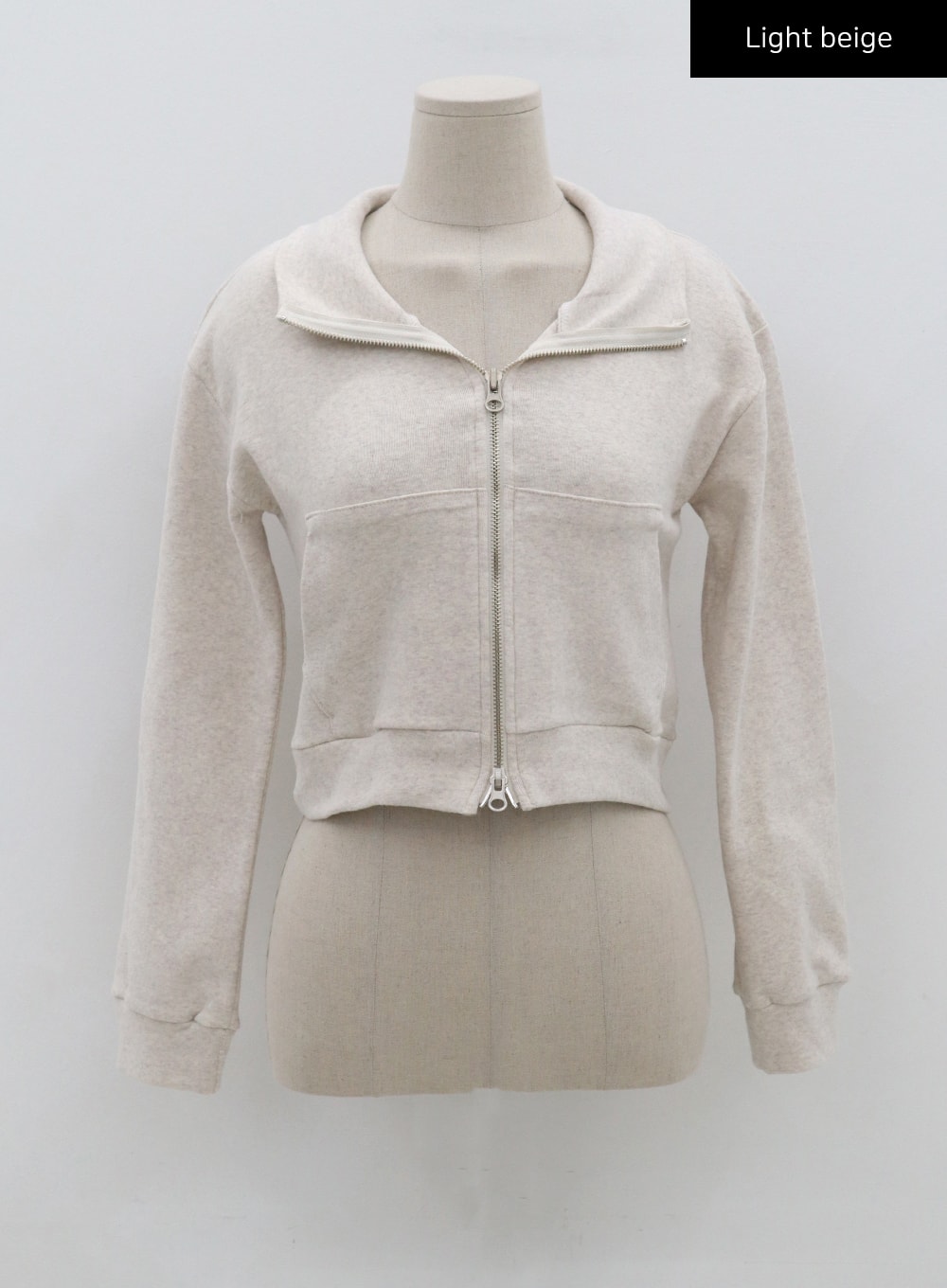 Two Way Zip Up Crop Jacket CG10 - Lewkin