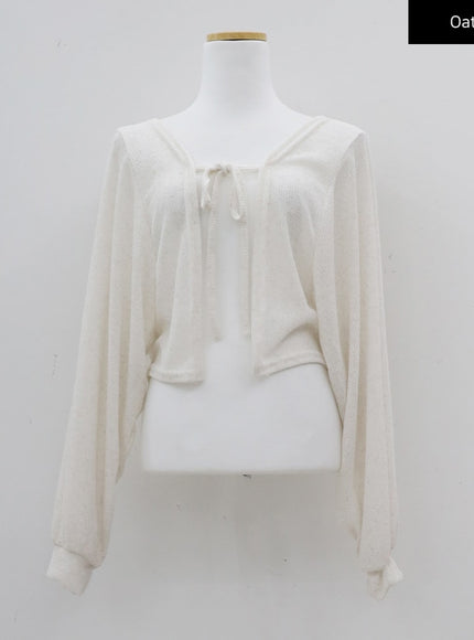 透明寬鬆波萊羅短上衣 CJ08