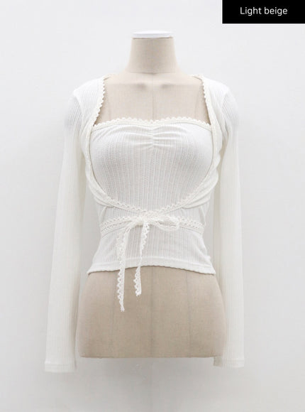 蕾絲上衣開衫套裝 CM324
