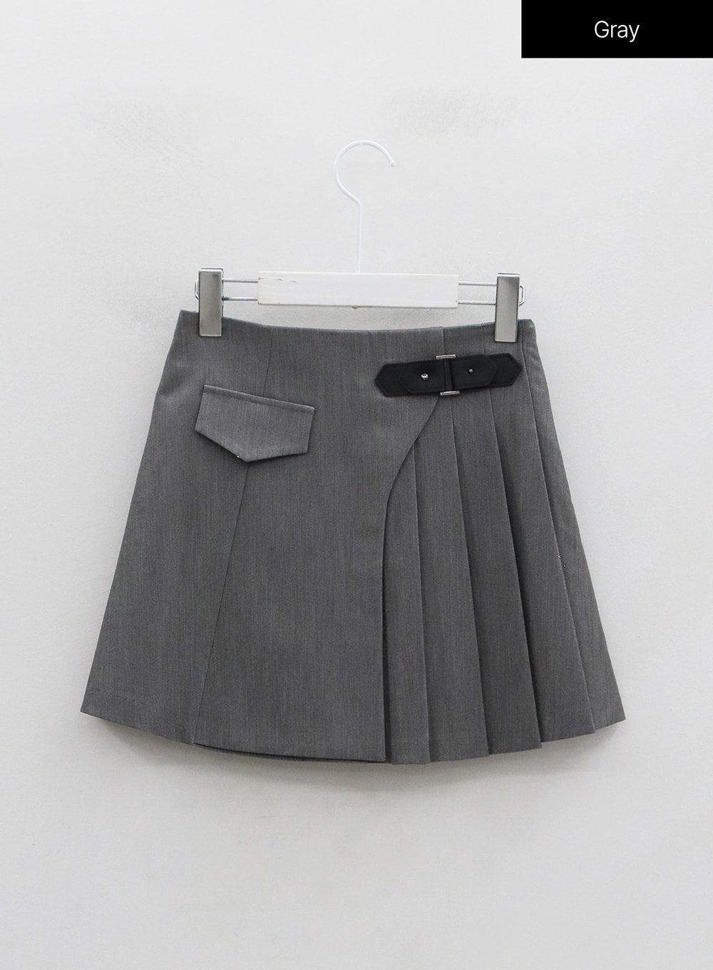 Midi Box Pleated Skirt - Buckle