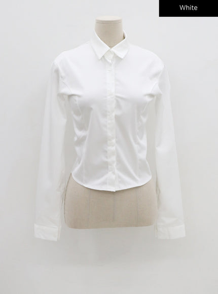 Navy Satin Line Shirt CS14