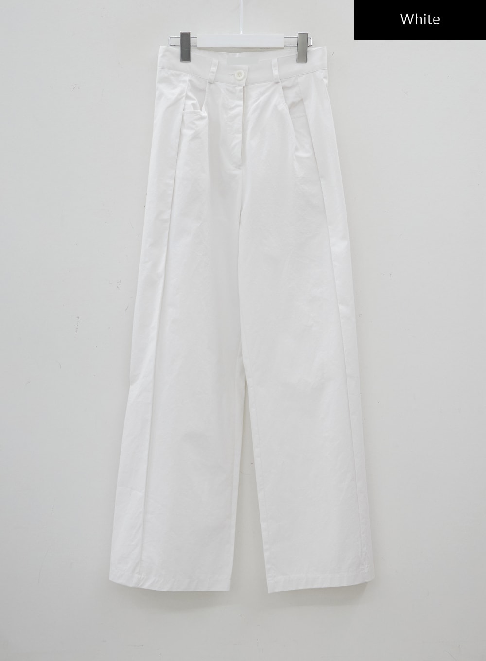 Pintuck Wide Leg Cotton Pants CU14