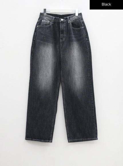 Wide Leg Black Jeans CM315