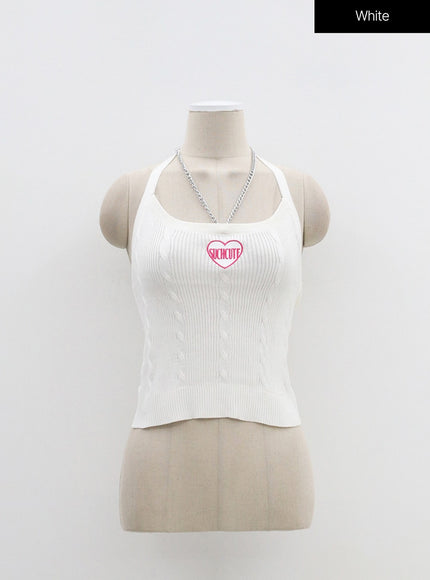 Ribbed Halterneck Sleeveless Top BM304