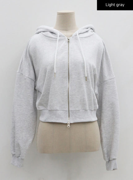 Lewkin Soft Basic Two Way Hoodie Zip Up C1210