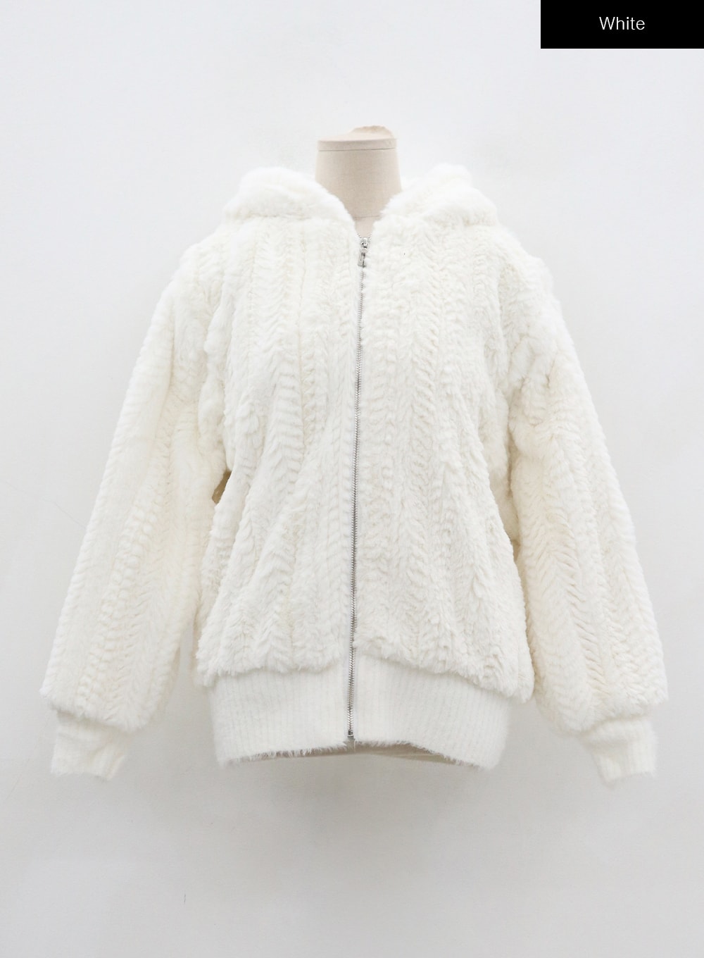 Zip up fluffy clearance jacket