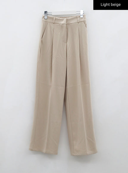 Pintuck Wide Tailored Pants With 3 Versions Of Length CG24