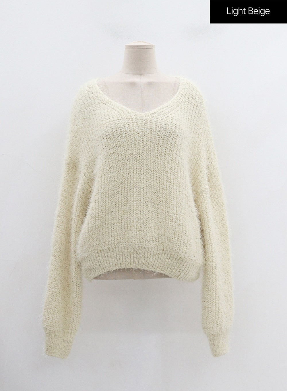 Faux Fur V-Neck Sweater OD21
