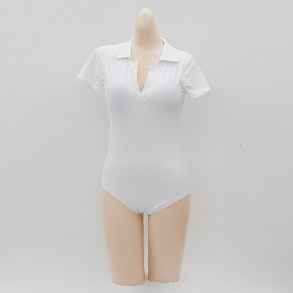 Surfer Collared One Piece Swimsuit IJ13
